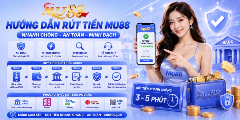 Rút Tiền MU88 - Hướng Dẫn Rút Tiền Nhanh Chóng & Không Mất Phí